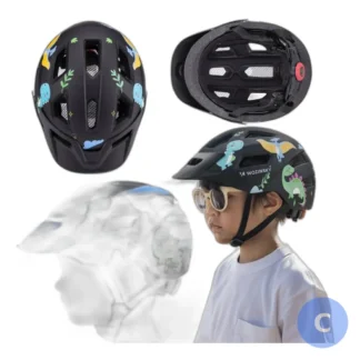 Kask rowerowy dla dzieci regulowany 52-56 cm sportowy — zdjęcie 1