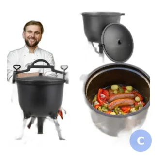 Kociołek myśliwski żeliwny 10l ognisko grill ogrodowy dom — zdjęcie 1