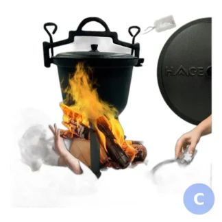Kociołek żeliwny myśliwski węgierski 10l na ognisko i grill ogrodowy — zdjęcie 1