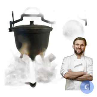 Kociołek żeliwny garnek myśliwski węgierski 10L ognisko grill pieczonki — zdjęcie 1