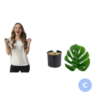 sztuczna monstera w doniczce, walentynki, kwiaty xl — zdjęcie 1