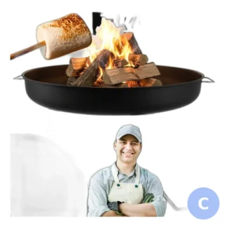 przenośne palenisko ogrodowe trójnóg duże grill ognisko turystyczne 80cm — zdjęcie 1