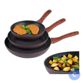 Zestaw patelni Topfann 3w1 (20, 24, 28 cm) - non-stick do kuchni domowej — zdjęcie 1