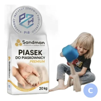 Piasek do piaskownicy 20kg suchy czysty delikatny dla dzieci — zdjęcie 1