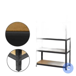 Regał magazynowy metalowo-drewniany 180x90x40 cm, nośność 1325 kg, 5 półek bez ś — zdjęcie 1