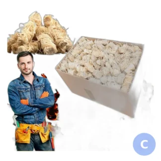 Wełna drzewna do rozpałki - ekologiczne podpalanie kominka, pieca i grilla (2kg) — zdjęcie 1