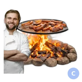 Ruszt na ognisko trójnóg 80cm grill palenisko ogrodowe duże solidne stalowy — zdjęcie 1